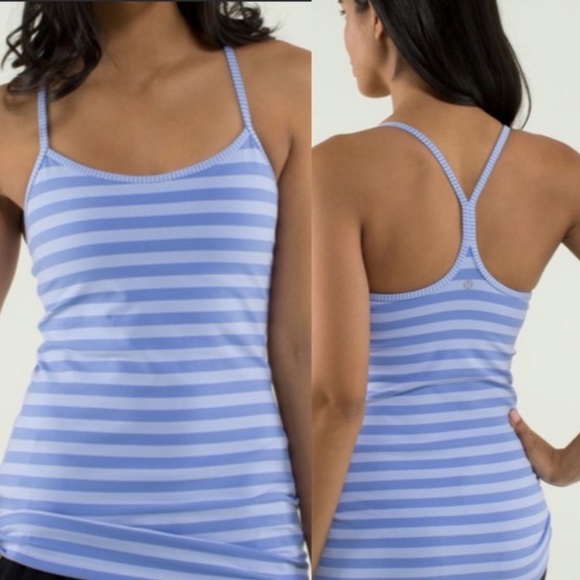 Lululemon Power Y Tank Luon Striped Lavender Dusk